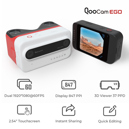 Kandao QooCam EGO 3D Camera, Black 262550 - Adorama