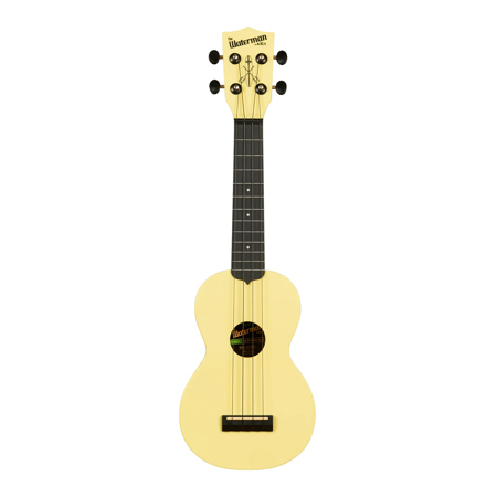 Kala Recycled Waterman Beach Collection Soprano Ukulele, Starlight Yellow Glow-In-The-Dark