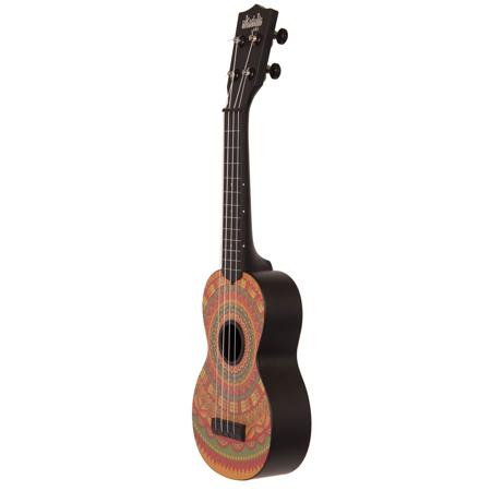 Kala Matte Mehndi Ukadelic Soprano Ukulele with Custom Logo Tote Bag