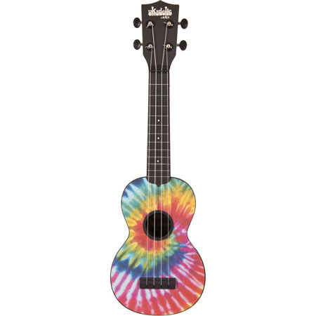 Kala Matte Tie Dye Ukadelic Soprano Ukulele with Custom Logo Tote Bag