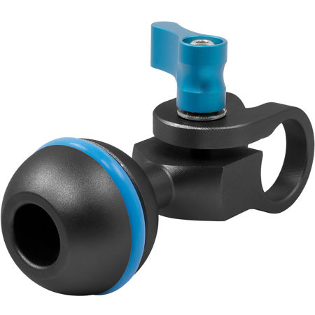 Kondor Blue Ball Head to 15mm Rod Clamp for Magic Arms, Raven Black