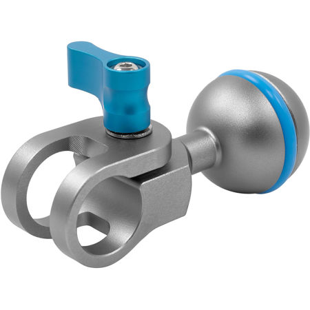 Kondor Blue Ball Head to 15mm Rod Clamp for Magic Arms, Space Gray