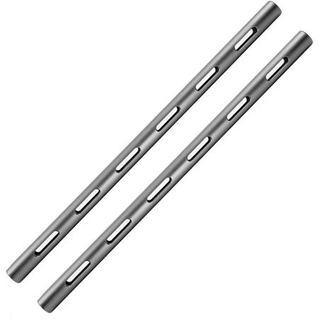 Kondor Blue 12" PPSh 15mm Threaded Aluminum Rod, Space Gray, 2-Pack