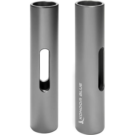 Kondor Blue 3" PPSh 15mm Threaded Aluminum Rod, Space Gray, 2-Pack