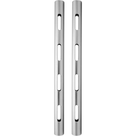 Kondor Blue 8" PPSh 15mm Threaded Aluminum Rod, Space Gray, 2-Pack