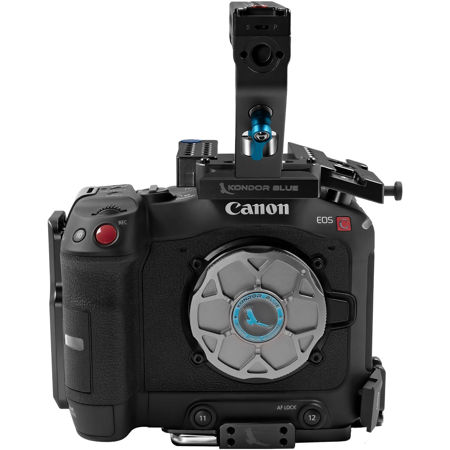 Kondor Blue Full Camera Cage with Top Handle for Canon C70 Camera, Raven Black