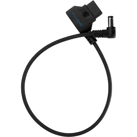 Kondor Blue 15" D-Tap to DC Barrel Right Angle Power Cable, Raven Black