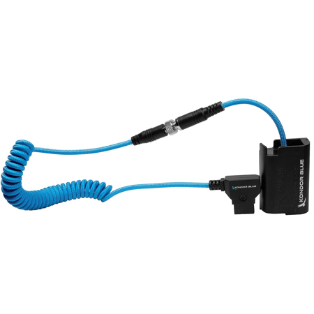 Kondor Blue D-Tap to DMW-BLK22 Coiled Dummy Battery Cable for S5/GH5/GH6