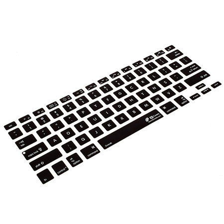 KB Covers Dvorak Keyboard Cover for MacBook, MacBook Air & Unibody MacBook Pro with Black Keys