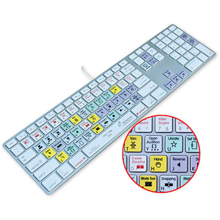 KB Covers KBKYBD-FCPX-AK-W Keyboard for Final Cut Pro X