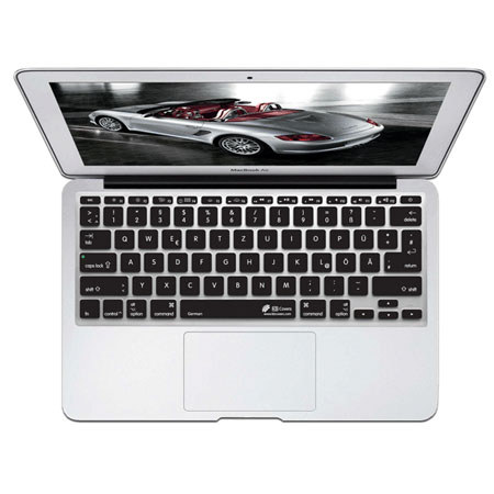 KB Covers German Keyboard Cover (Unibody, Black Keys), ISO