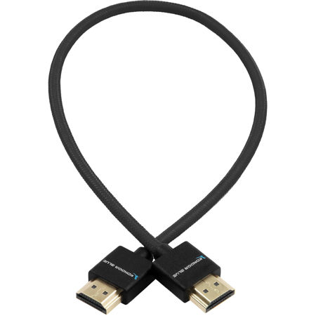 Kondor Blue 16" HDMI to HDMI Nylon Braided Cable for On-Camera Monitor, Black