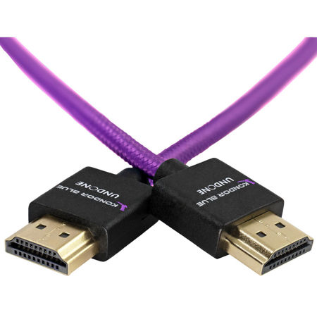 Kondor Blue 16" Gerald Undone LE HDMI to HDMI Nylon Braided Cable, Purple