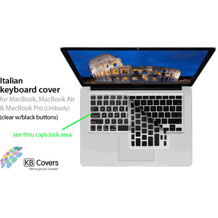 KB Covers ITA-M-CB Italian Keyboard Cover for MacBook