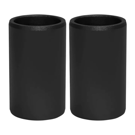 Kondor Blue 1" PPSh 15mm Threaded Aluminum Rod, Raven Black, 2-Pack