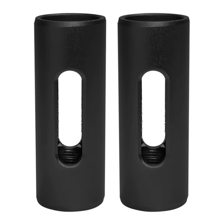 Kondor Blue 1.5" PPSh 15mm Threaded Aluminum Rod, Raven Black, 2-Pack