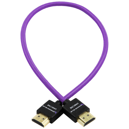 Kondor Blue 18" Gerald Undone MK2 Full HDMI Nylon Braided Cable, Purple