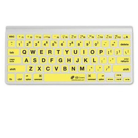 KB Covers Large Type Keyboard Cover for Apple Ultra-Thin Wireless, Clear/Yellow