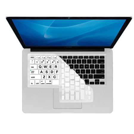 KB Covers Large Type Keyboard Cover (Unibody, Black Keys), White Buttons