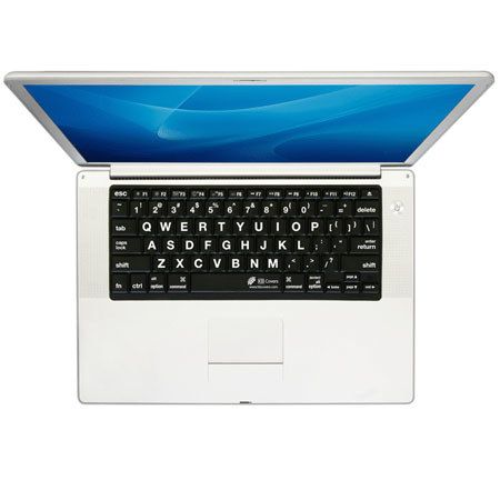 KB Covers LT-P-B Large Type Keyboard Cover for MacBook