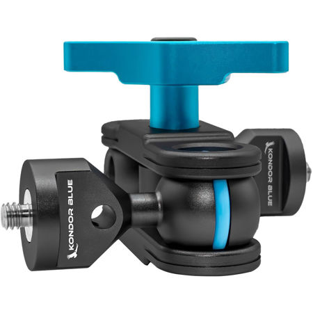 Kondor Blue Cine Magic Arm with Double Ball Heads, 1/4"-20 Screw, Raven Black