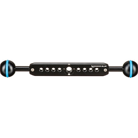 Kondor Blue 8" Extension Bar w/Double Ball Head for Cine Magic Arm, Raven Black