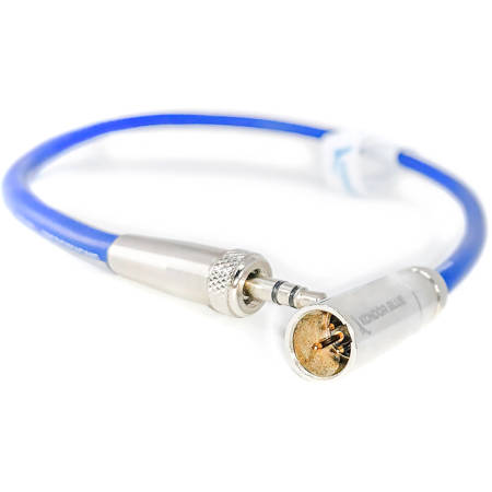 Kondor Blue 12" Mini XLR to 3.5mm TRS Locking Screw Plug Audio Cable, Blue