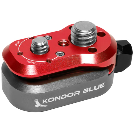 Kondor Mini Lock Quick Release Plate for Professional Camera Workflows Male Plate + Female Receiver Cardinal Red