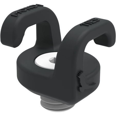 Kondor Blue 3/8"-16 Mondo Ties XL Cable Management Clips, Raven Black, 4-Pack