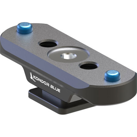 Kondor Blue NATO Rail to Hot Shoe Adapter for Remote Trigger Top Handles, Gray
