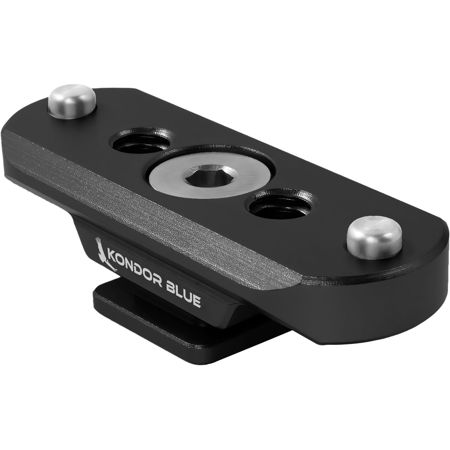 Kondor Blue NATO Rail to Hot Shoe Adapter for Remote Trigger Top Handles, Black