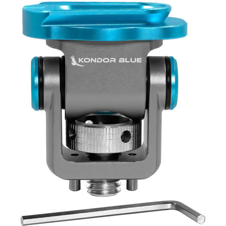 Kondor Blue Swivel Tilt Monitor Mount with Built-In Mini Quick Release Plate, Space Gray