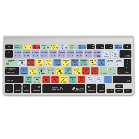 KB Covers Photoshop Keyboard Cover for Apple Ultra-Thin Wireless Keyboard - Clear with Colored Buttons