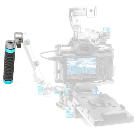 Kondor Blue Quick Release Rosette Hand Grip Set with Dual Rod Clamp, Space Gray