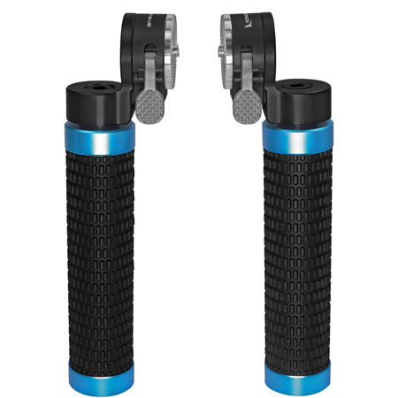 Kondor Blue Quick Release Rosette Hand Grip Set, Raven Black