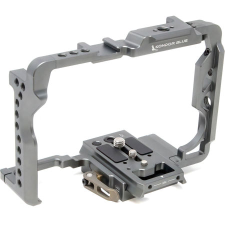 Kondor Blue Full Camera Cage w/Trigger Top Handle for Panasonic S1/S1R/S1H, Gray