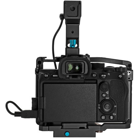Kondor Blue Full Camera Cage with Trigger Top Handle for Sony A1/A7, Raven Black