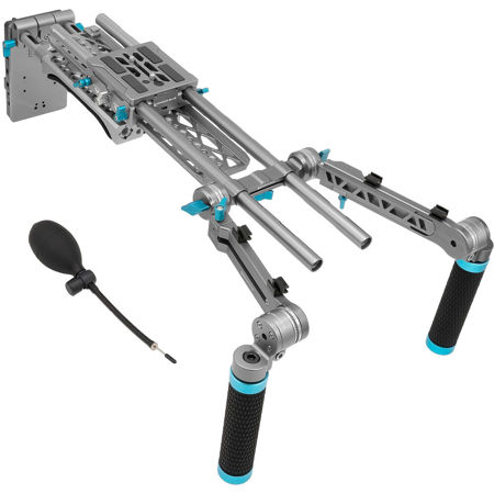 Kondor Blue Shoulder Pad Air Rig Pro with V-Mount Battery Plate, Space Gray