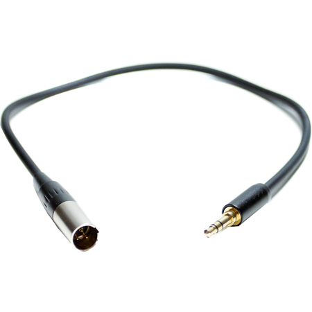 Kondor Blue 12" Mini XLR Male to 3.5mm Gold Stereo Mini Plug Audio Cable