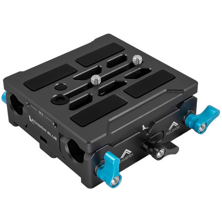 Kondor Blue LWS ARRI Bridge Plate with Riser for C70/6K Pro/URSA Mini/FX6, Black