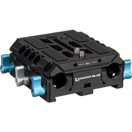 Kondor Blue LWS ARRI Bridge Plate with Riser Plate for RED V-RAPTOR, Raven Black