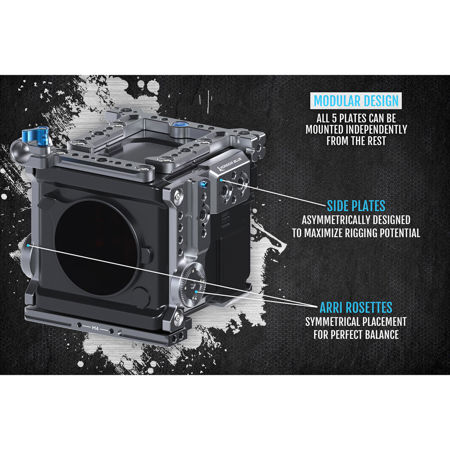 Kondor Blue Full Camera Cage with Top Handle for RED V-RAPTOR, Raven Black