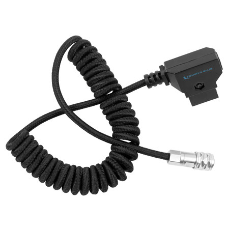 Kondor Blue Coiled D-Tap to BMPCC 4K/6K Pro Power Cable for Blackmagic Cameras