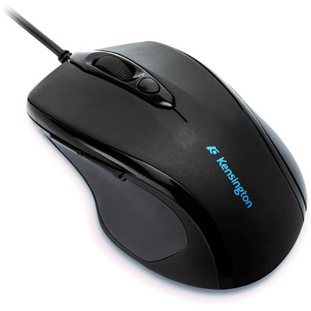 Kensington Pro Fit Wired Mid-Size Right-Handed USB Mouse for Windows/Macs, Black