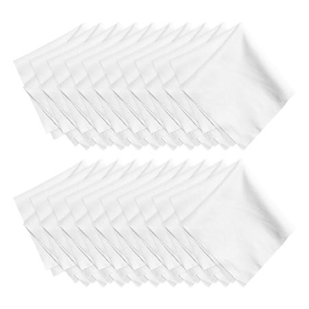 K&F Concept 15x15cm Microfiber Cleaning Cloth Kit, White, 20-Pack