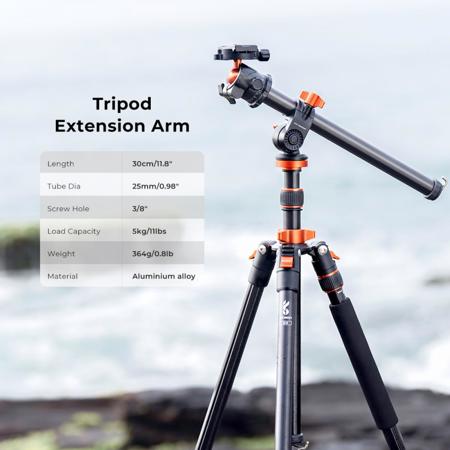 K&F Concept 11.8" Rotatable Multi-Angle Center Column for Camera Tripod #1611148