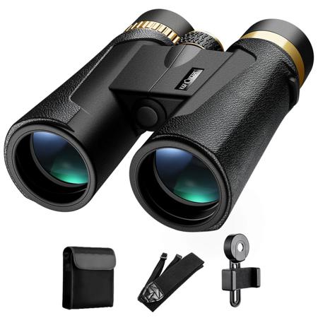 K&F Concept 12x42 HY1242 Waterproof BAK4 Roof Prism Binocular, 5.8 Degree FoV