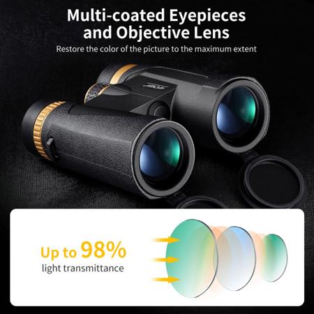 K&F Concept 12x42 HY1242 Waterproof BAK4 Roof Prism Binocular with 5.8 Degree Field of View