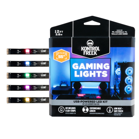 Kontrolfreek 12' Gaming Lights USB Powered RGB LED Strip Kit
