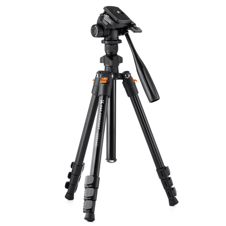 K&F Concept K234A0 4-Section Lightweight Aluminum Tripod with Video Head
